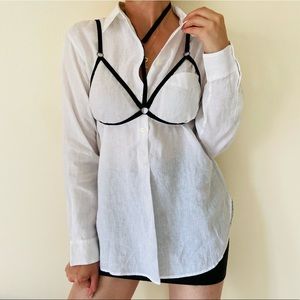 Anthropologie Black Strappy Bra